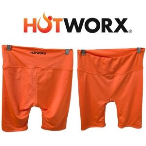 Hotworx Orange Workout Shorts